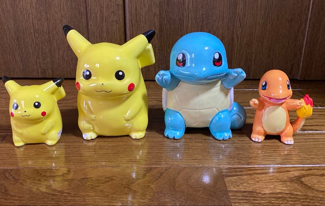 【陶器】ピカチュウ　ヒトカゲ　ゼニガメ　貯金箱　希少品　ポケモン　pokemon