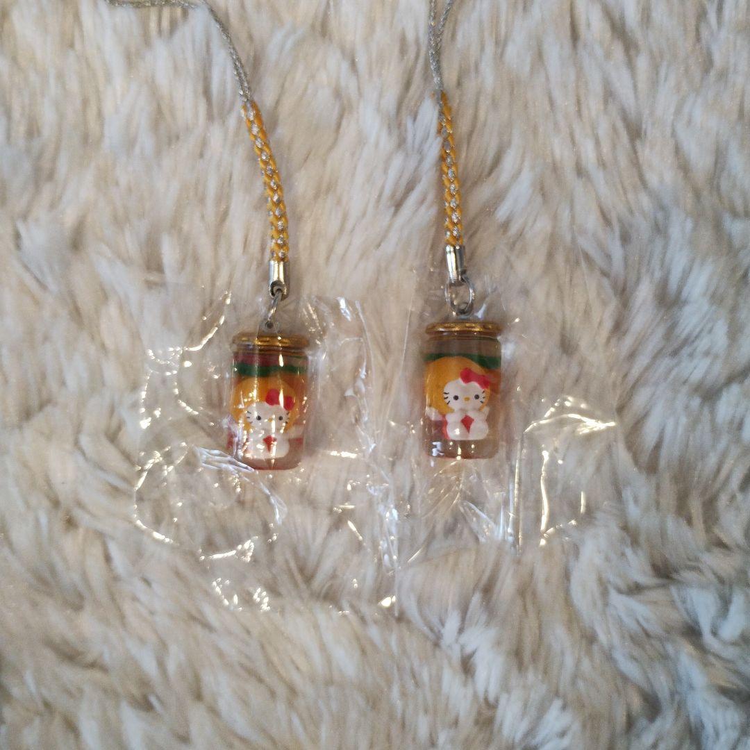 ご当地キティ 信州限定 あんず瓶 天使 2つセット根付けストラップ レア
