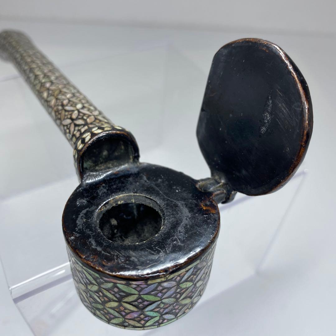 古銅　極上螺鈿　矢立　トコト　229g 東里7-0402☆2F