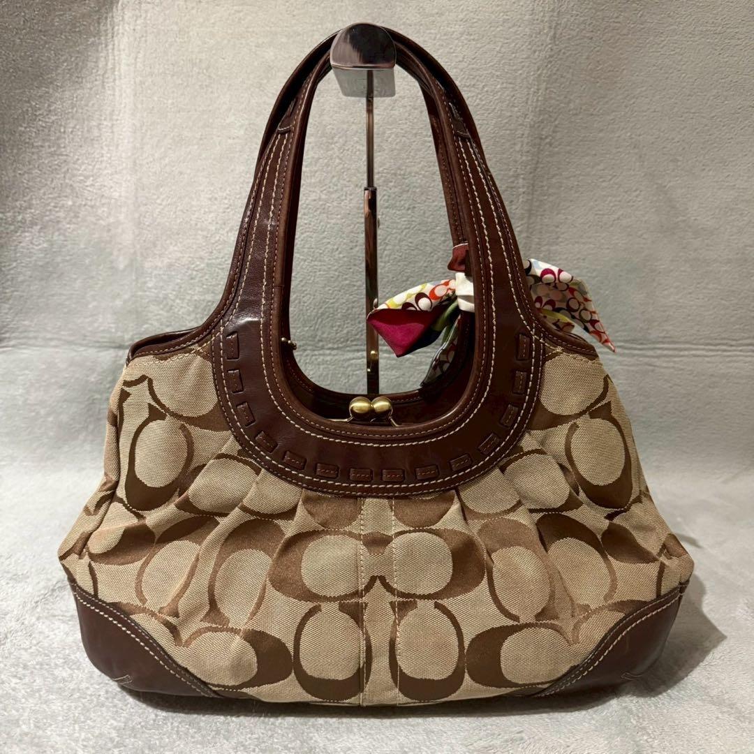 バッグ Coach Ergo Signature Handbag Kisslock