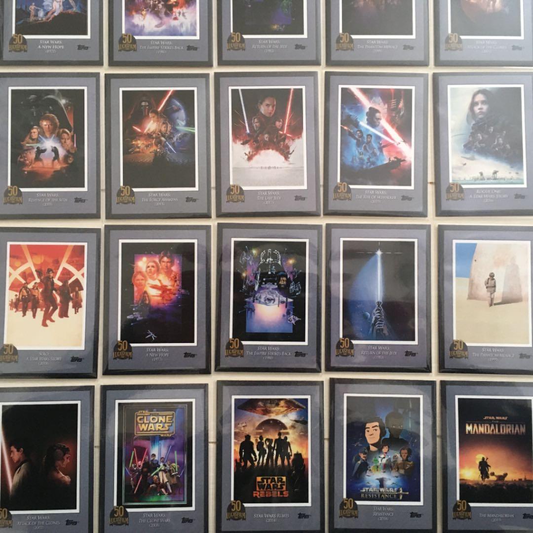 【25枚コンプリート】Star Wars 50周年記念カード topps