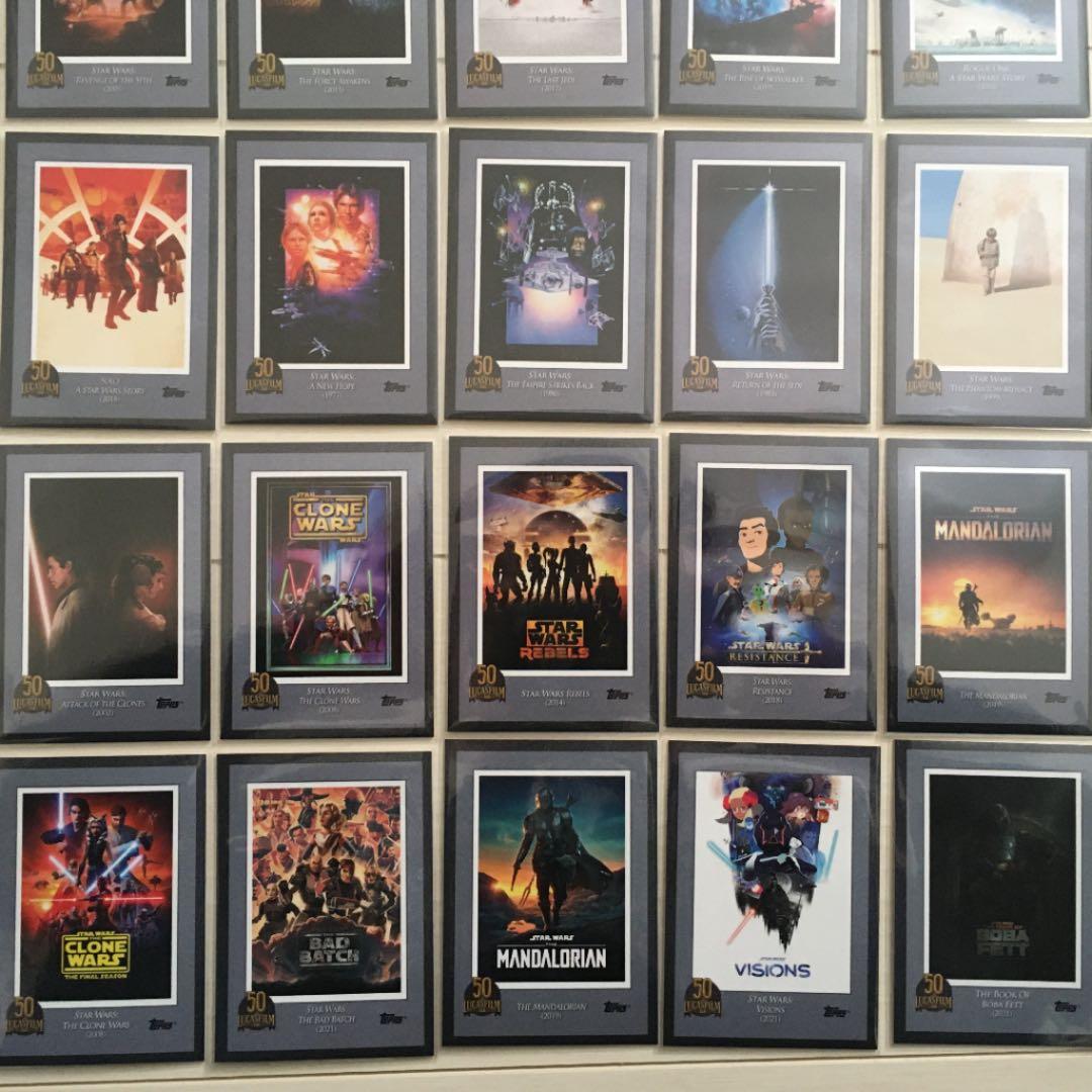 【25枚コンプリート】Star Wars 50周年記念カード topps