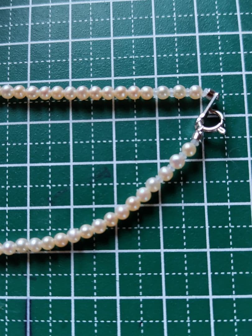 K18WG アコヤ真珠ベビーパールネックレス