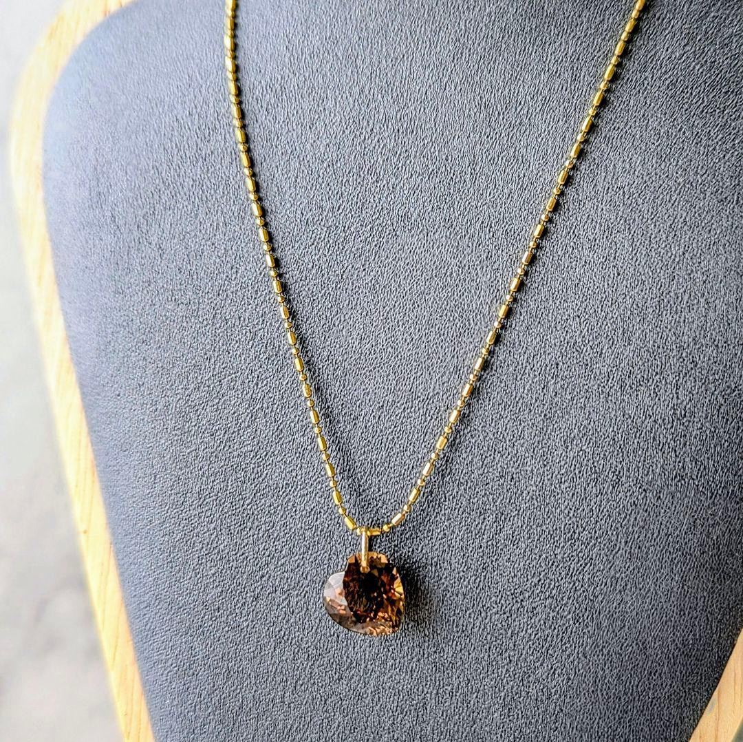 ♢N♢K18ブラウントパーズ 5ct ネックレスチャーム ペンダントトップ