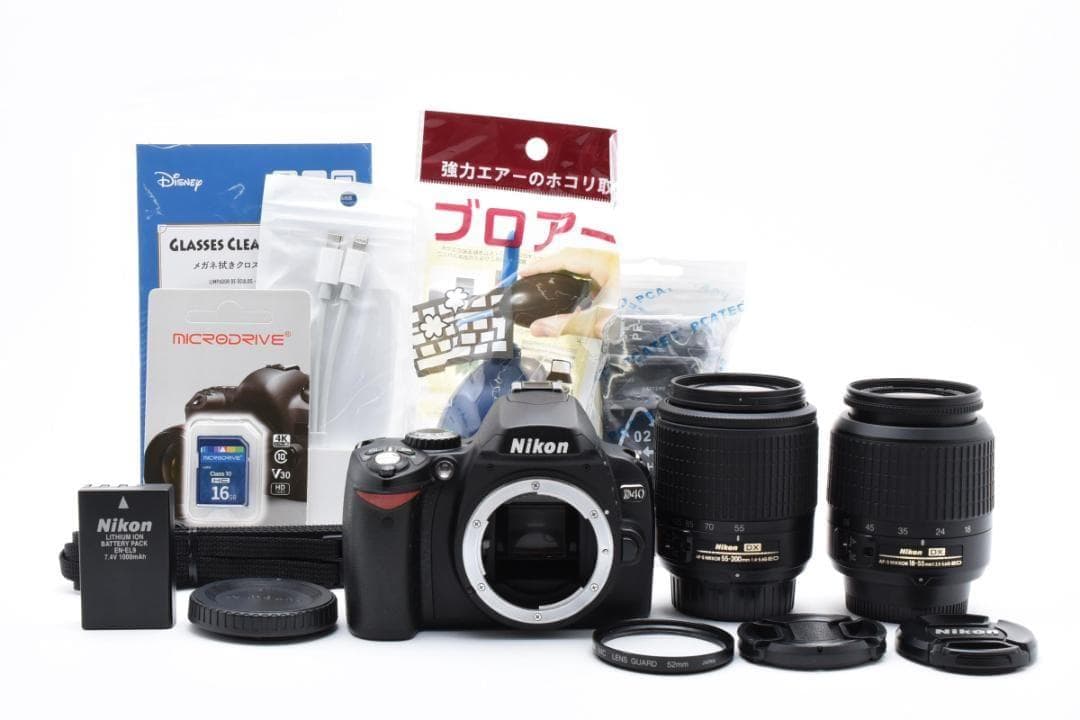 動作品✨Nikon D40 ダブルズームセット おまけ多数 訳アリ
