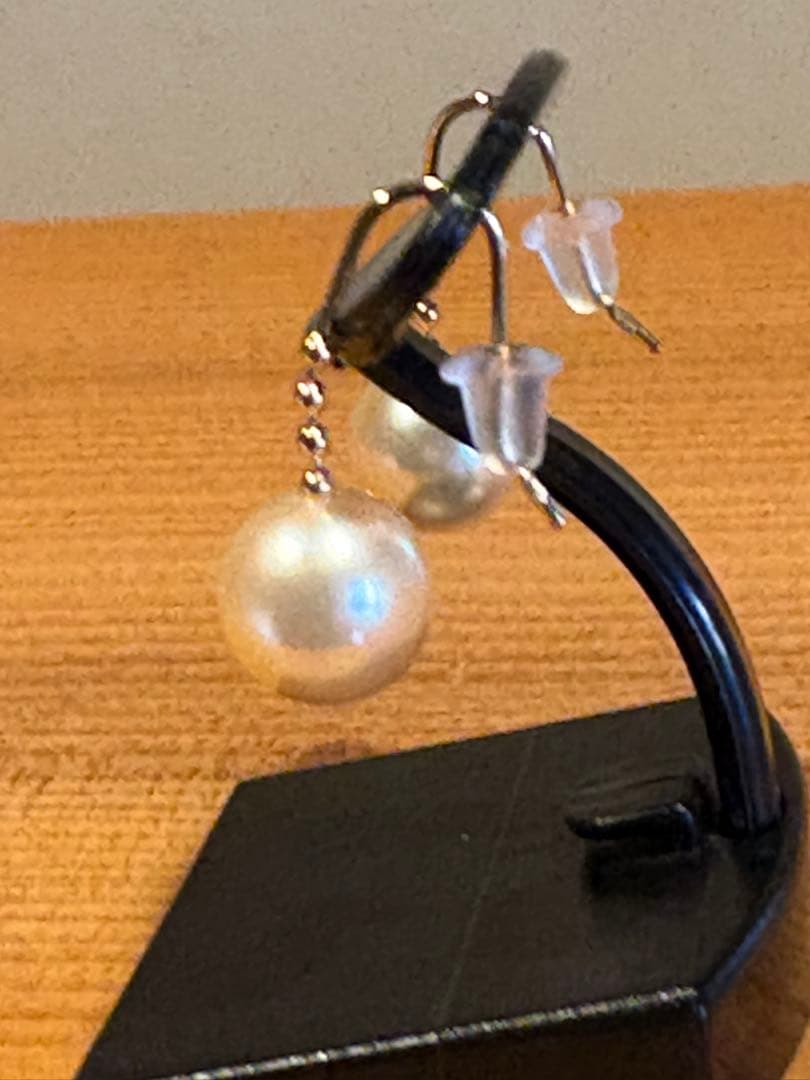 ひろ K 18 パールドロップピアス 刻印有り