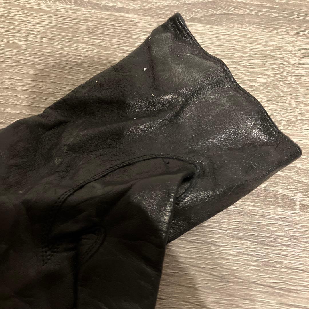 希少 ジャンポールゴルチエ ドラゴン刺繍 レザーグローブ 手袋 本革