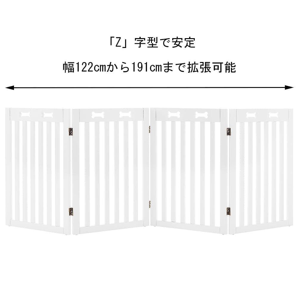 unipaws 木製犬用ゲート　折り式バリア　ペット用家具フェンス　ペットガード