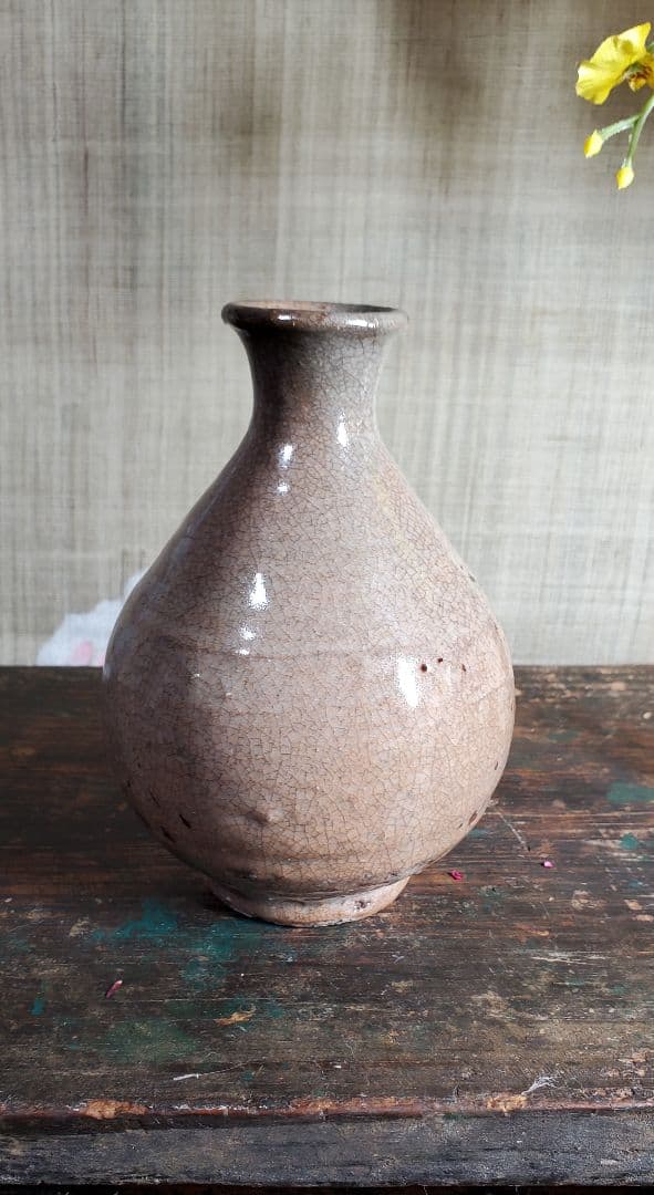 李朝 白磁 井戶酒瓶