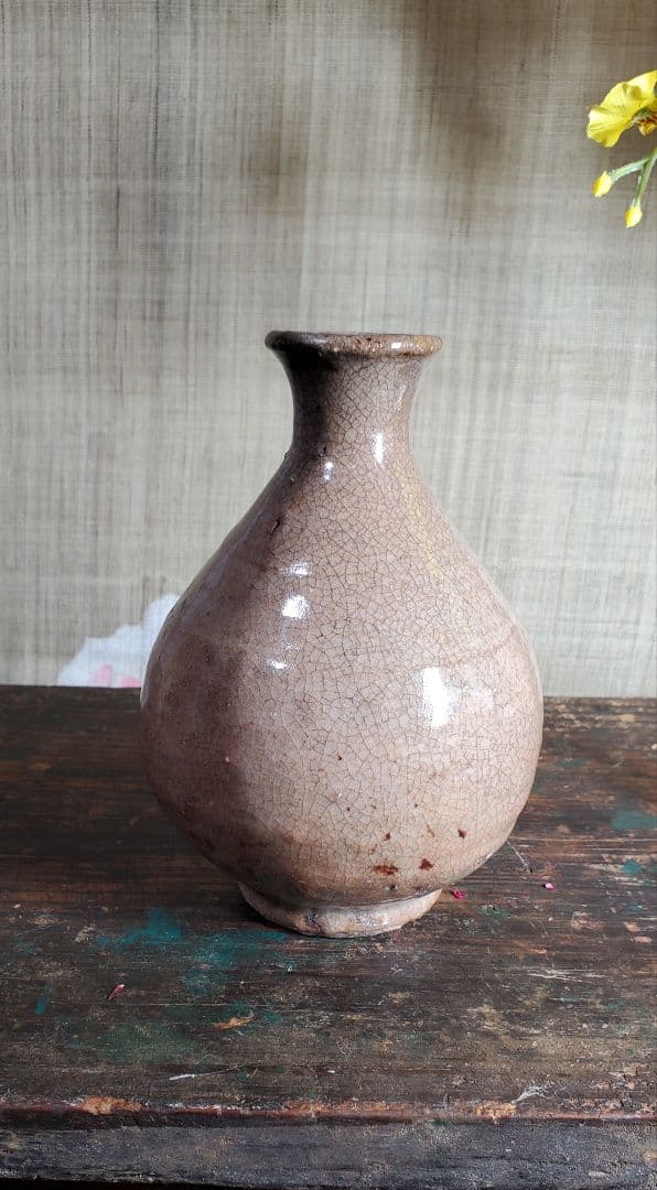 李朝 白磁 井戶酒瓶