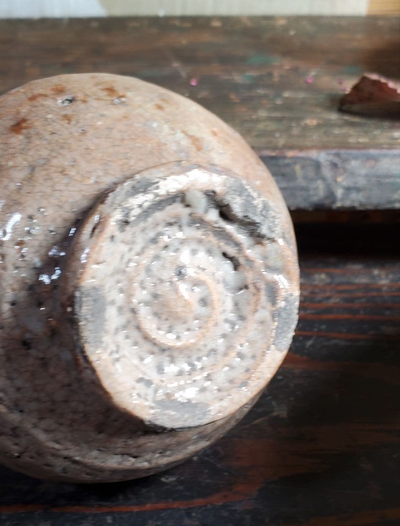 李朝 白磁 井戶酒瓶