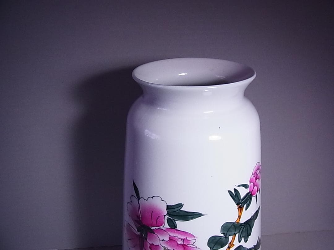 中国　景徳鎮製 花瓶(大)　 飾壷 　高約42.8cm