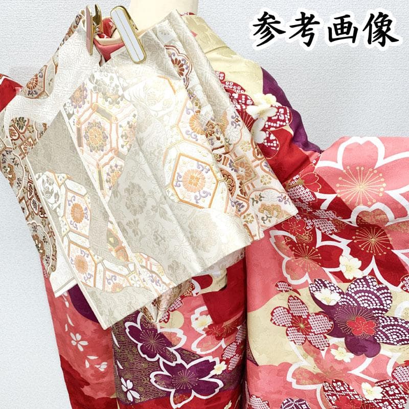 503z5.509y19.小物.406v46☆振袖 身幅広め 金駒刺繍 金彩