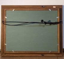 真作】絵画　雨宮英夫　油彩6号　戸隠村冬日　冬の里山を描く　冬の自然　V66