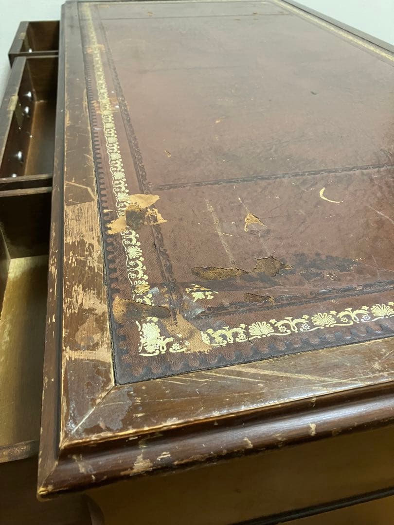 イギリス　アンティーク　机　ディスク　直接受け取りのみ