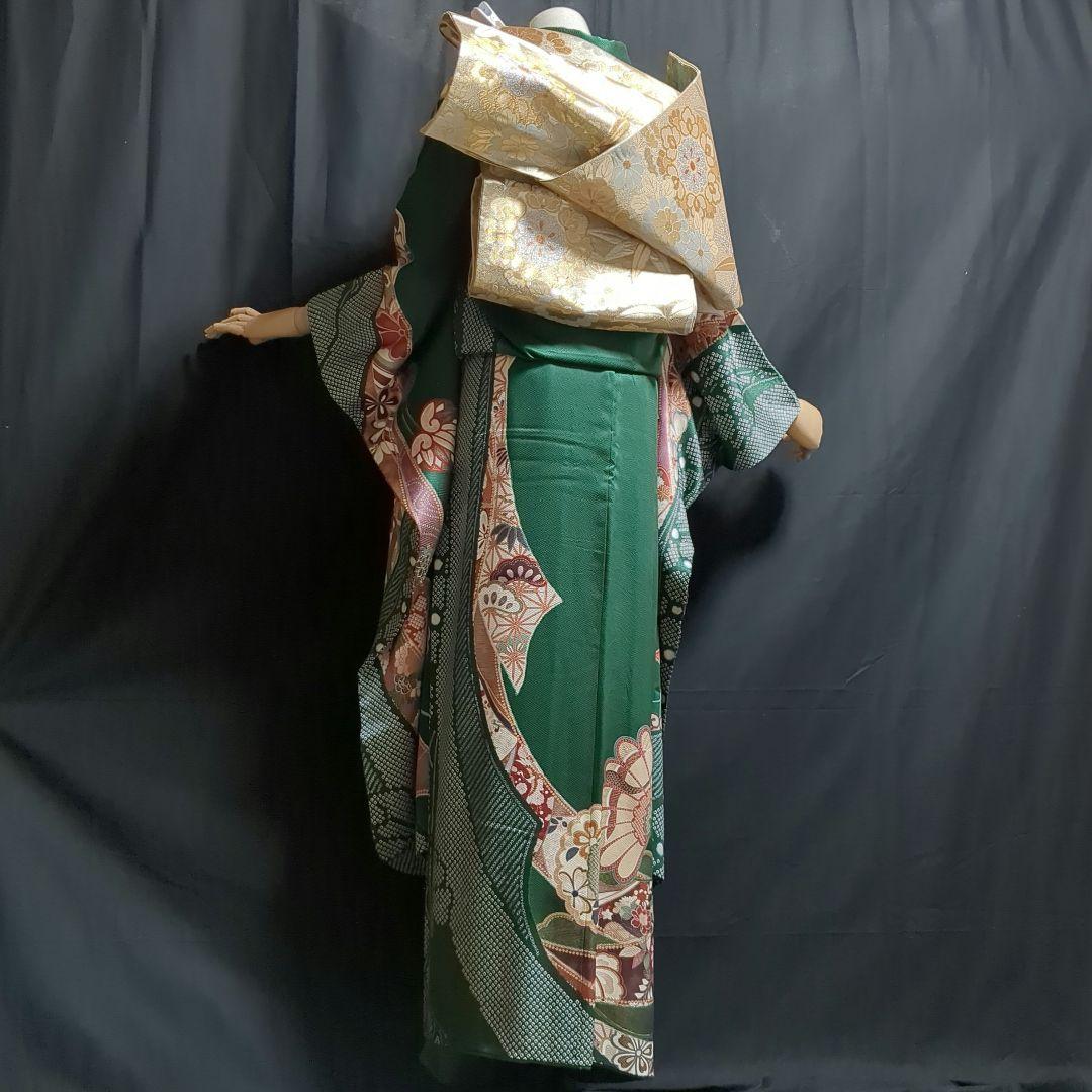 【振袖　長襦袢　帯　帯締め　帯揚げフルセット！】　成人式　結婚式