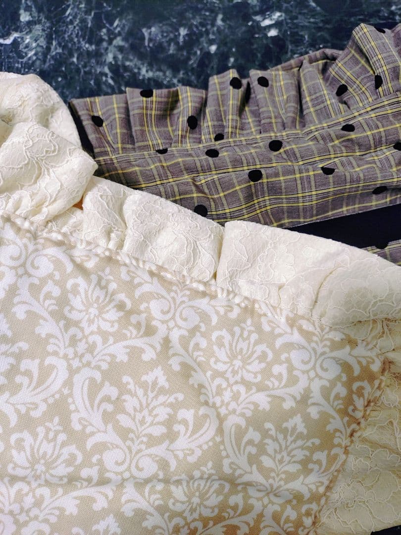 グレンチェックドットスリングM＋お揃いカフェマットの2点セット ボンボンコピーヌ