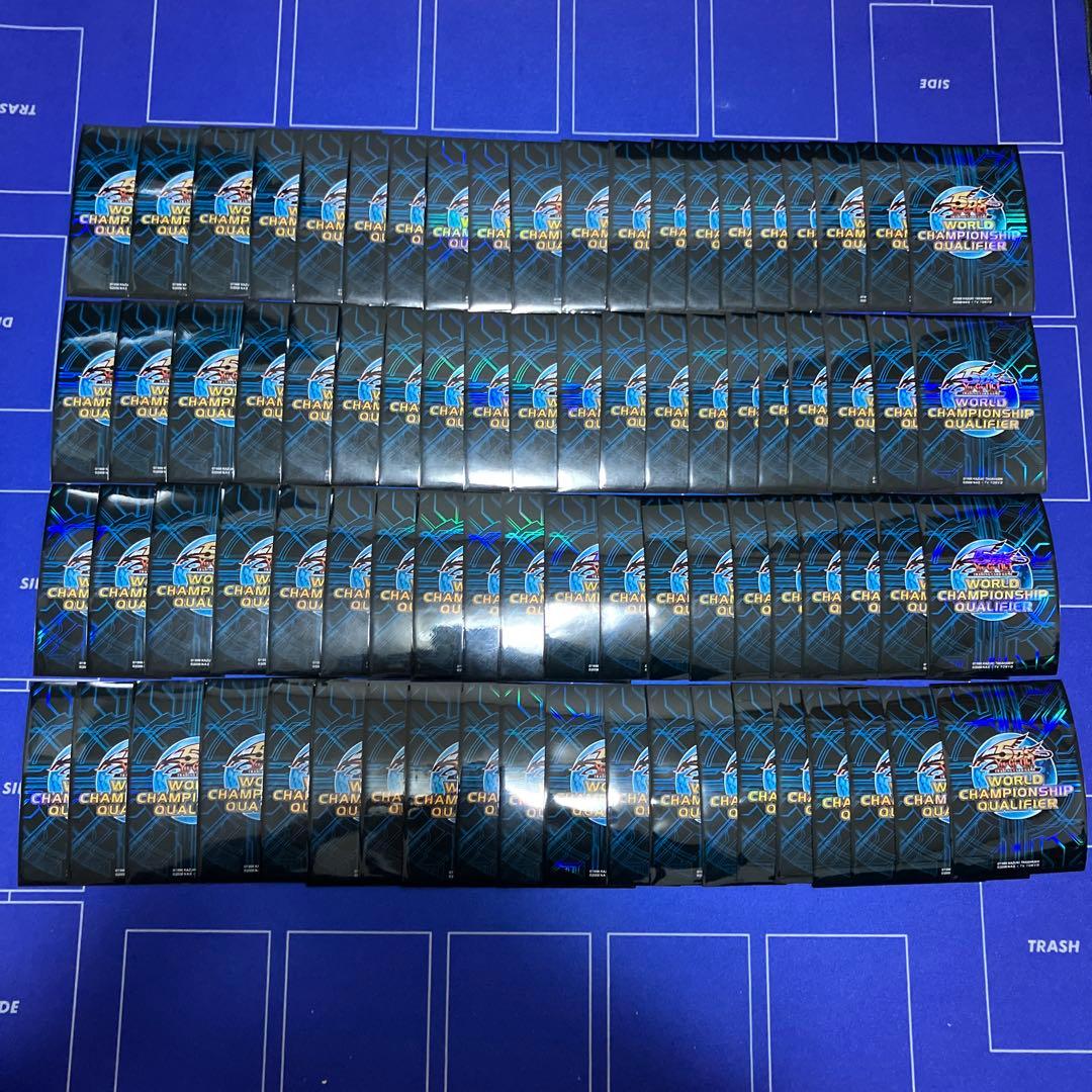 遊戯王　遊戯王 wcq 2010　青　スリーブ　80枚　①