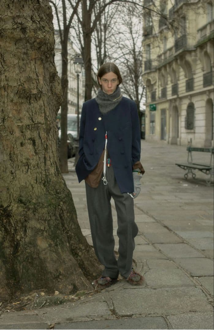 小物 25AW BED J.W FORD FiveFingersGlove Gray