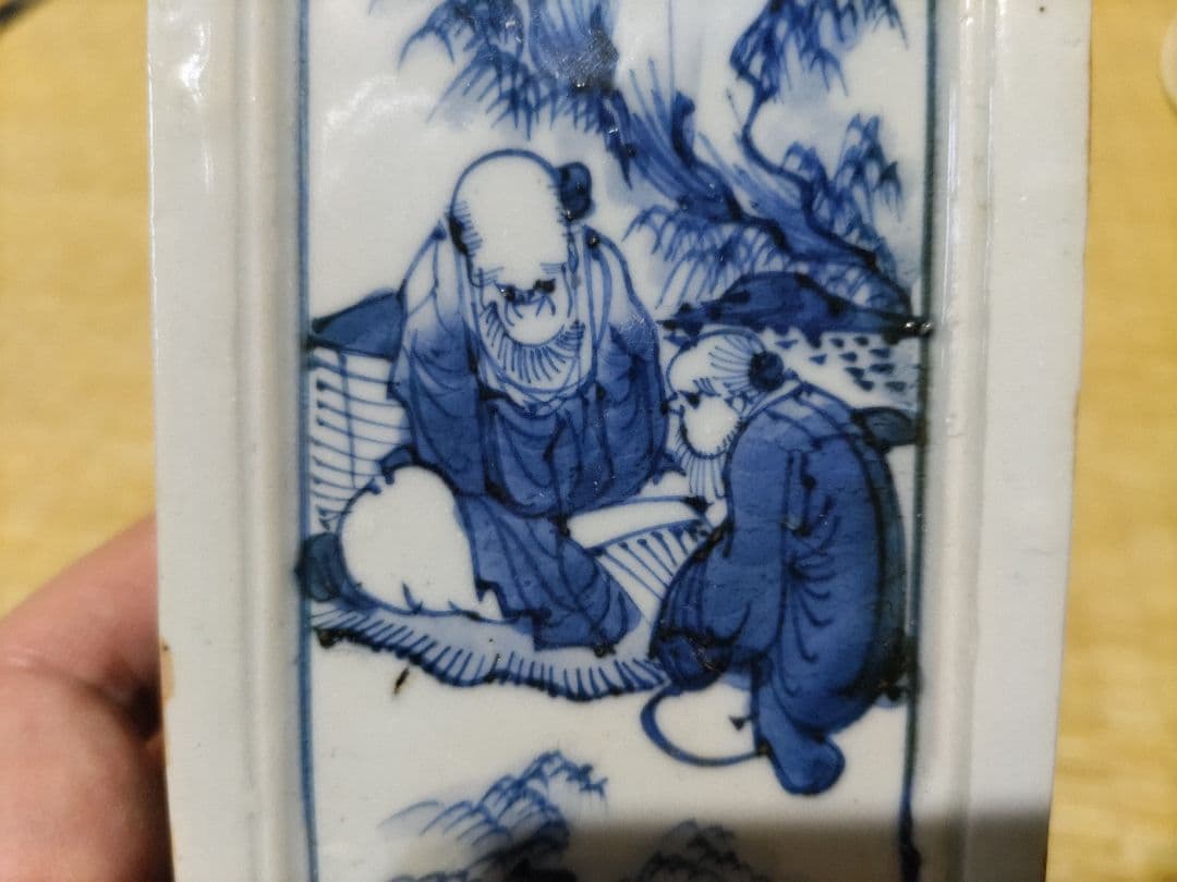 nozomi☆様　王地山焼　染付　角徳利（高21.5㎝）三田染付