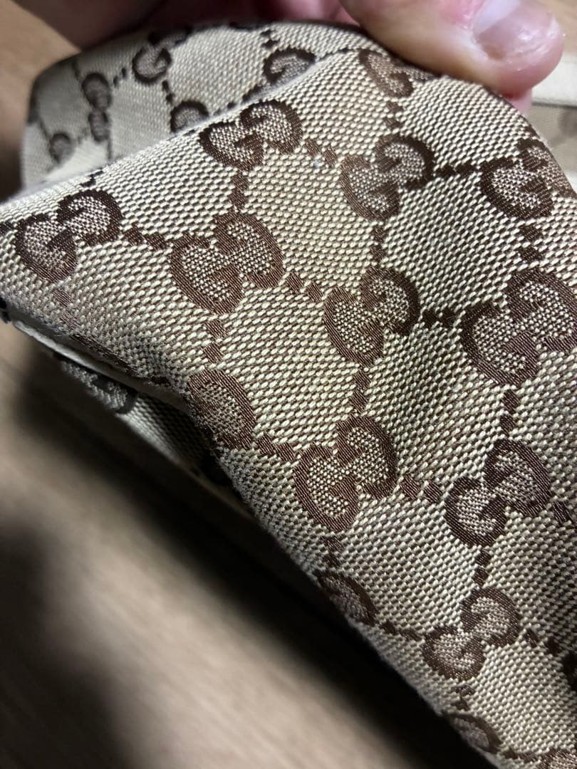 GUCCI GGパターン ハンドバッグ ベージュ/ホワイト