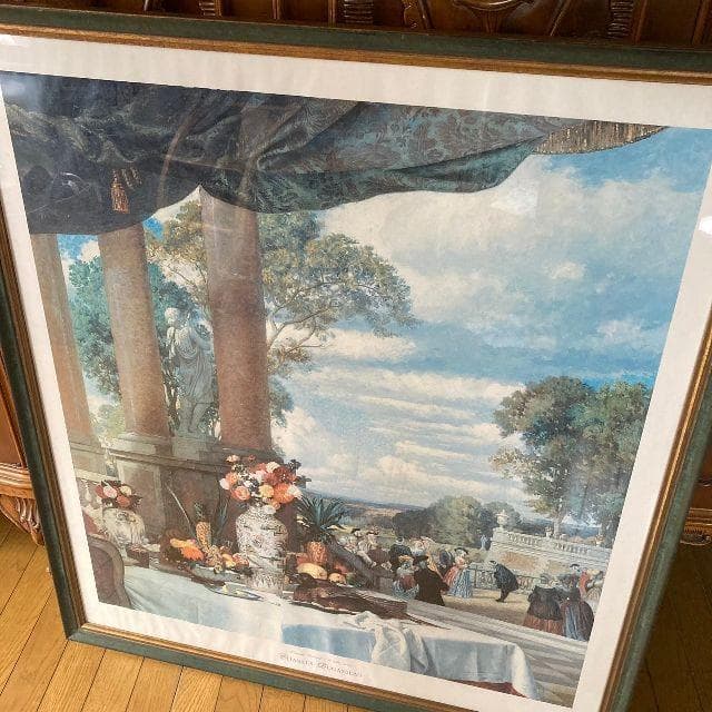 ヴィンテージ　フランス　シャルル・デュガソー　大判 額装 アート ポスター