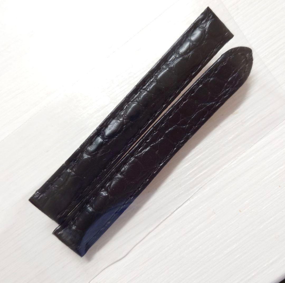 【新品未使用】CASSIS アリゲーター レザーベルト　ブラック　マストタンク