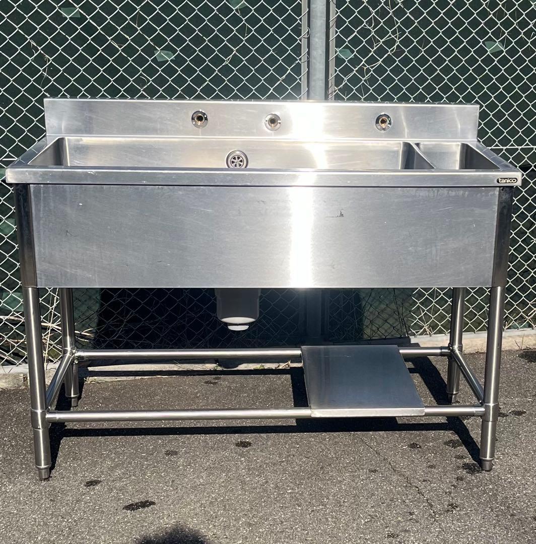 ステンレス1槽ダスト付きシンク 流し台　業務用　1200×600×800