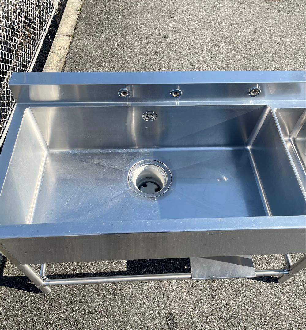 ステンレス1槽ダスト付きシンク 流し台　業務用　1200×600×800