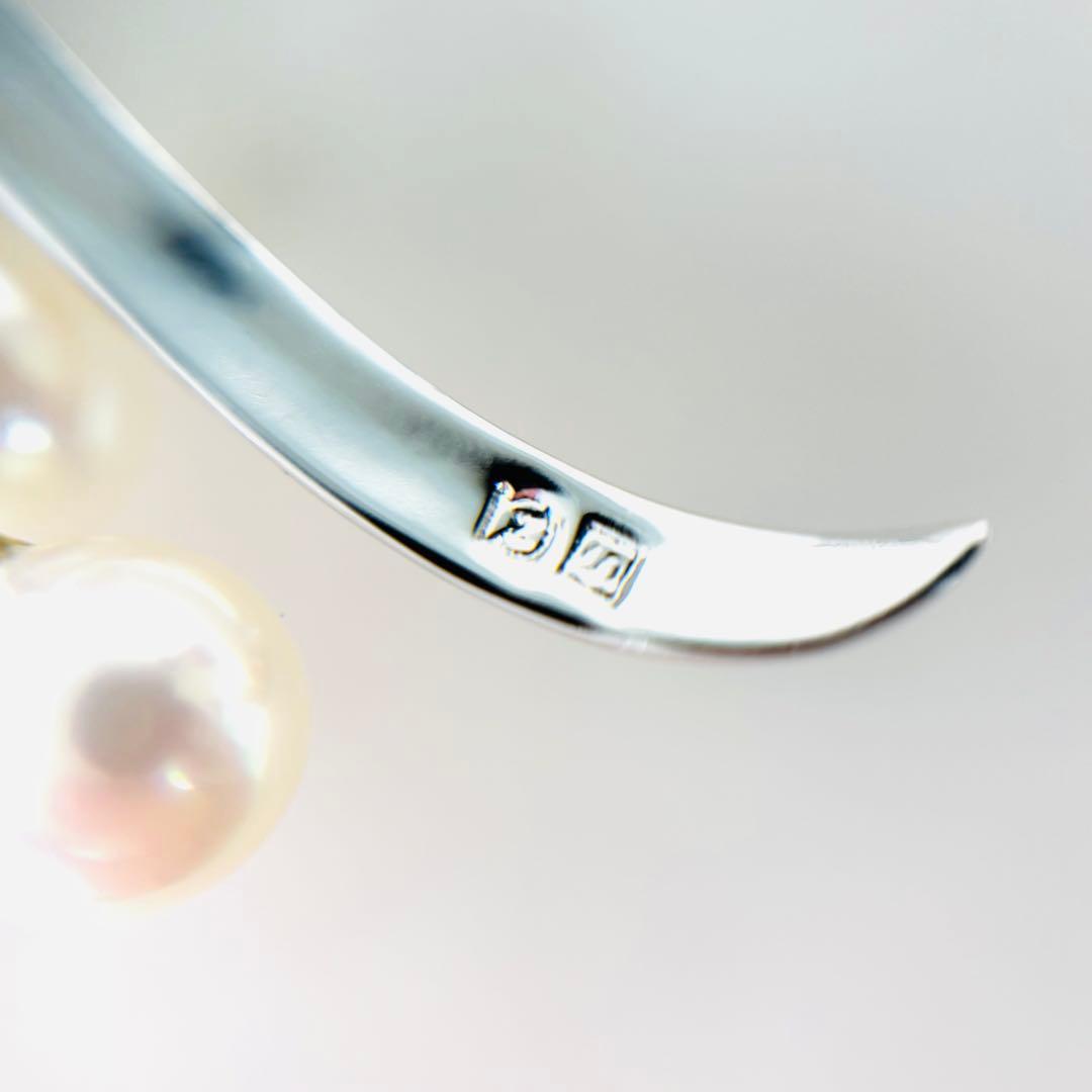 ミキモト 9粒 スズランモチーフ ブローチ シルバー