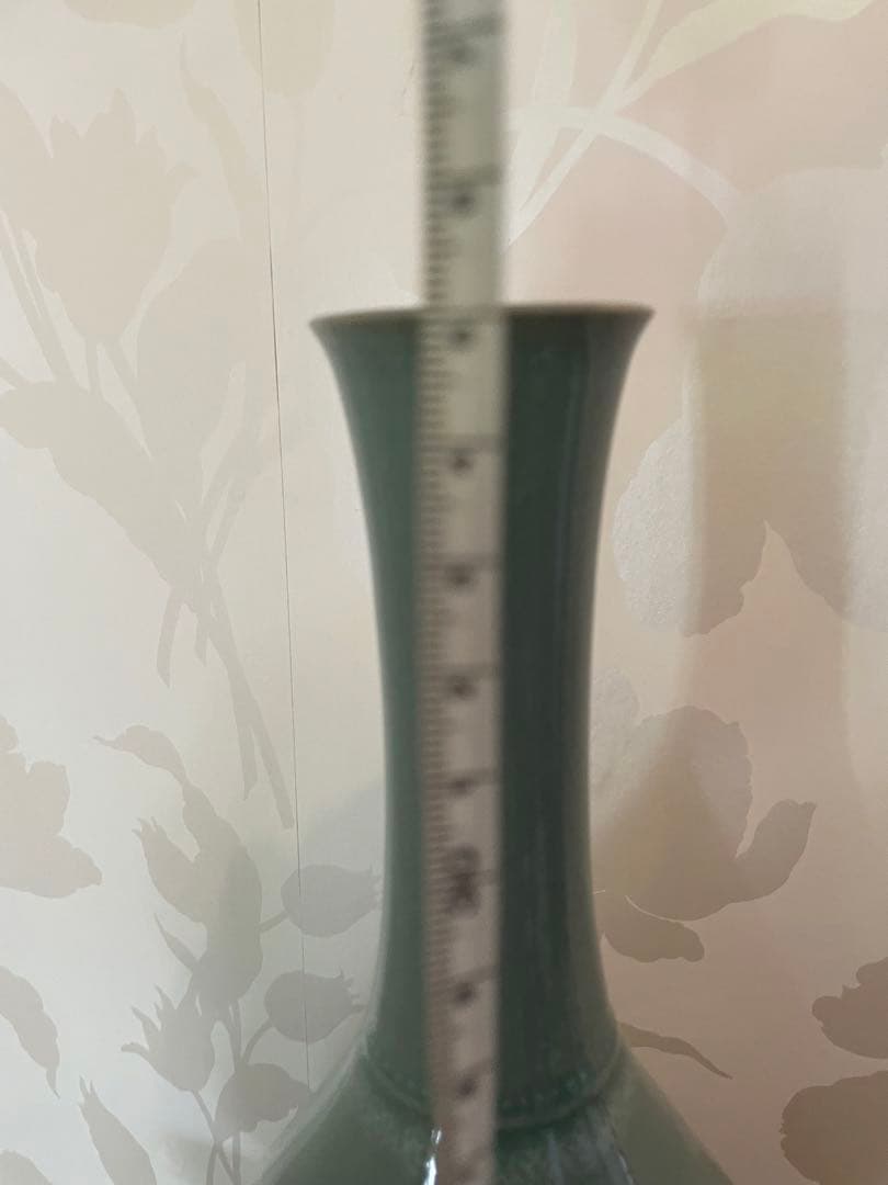 高麗青磁 雲鶴　茶道具　伝統工芸品　峯岩作　華道　高麗青磁　陶器の花瓶3点セット