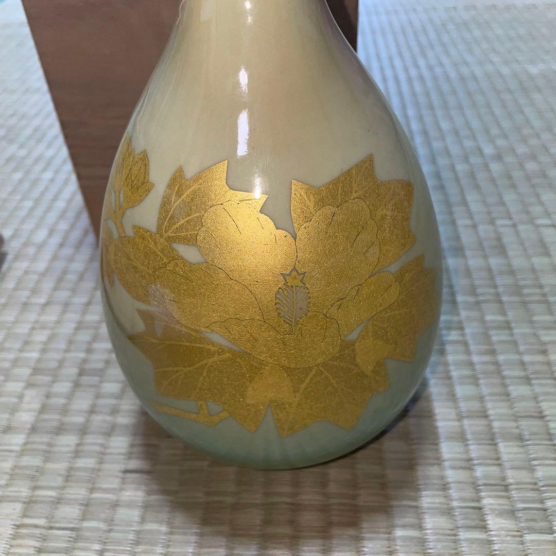 人間国宝　吉田美統　釉裏金彩　花入　花器　花生