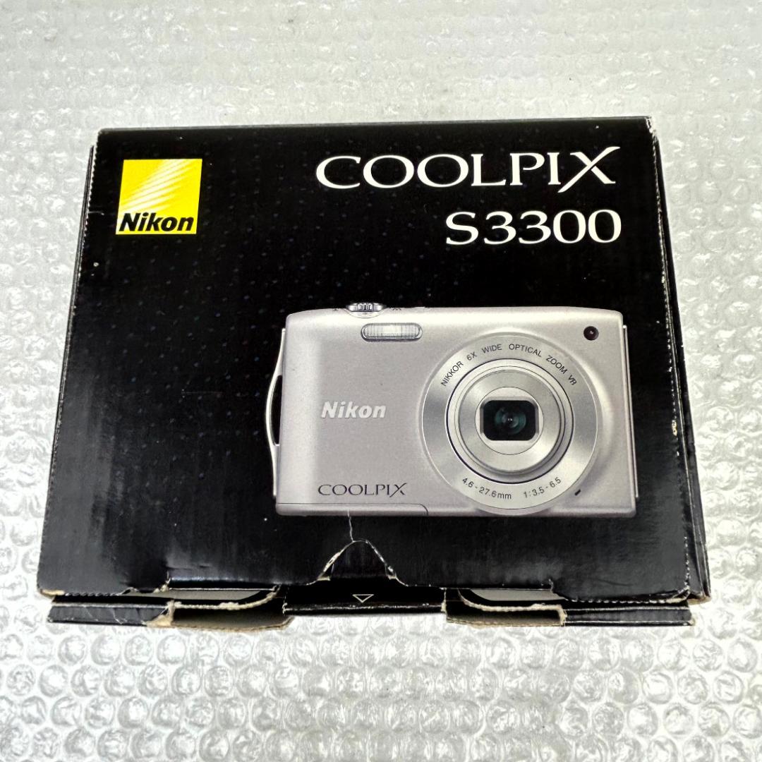 【ジャンク扱い】Nikon COOLPIX S3300 デジカメ　元箱・取説付