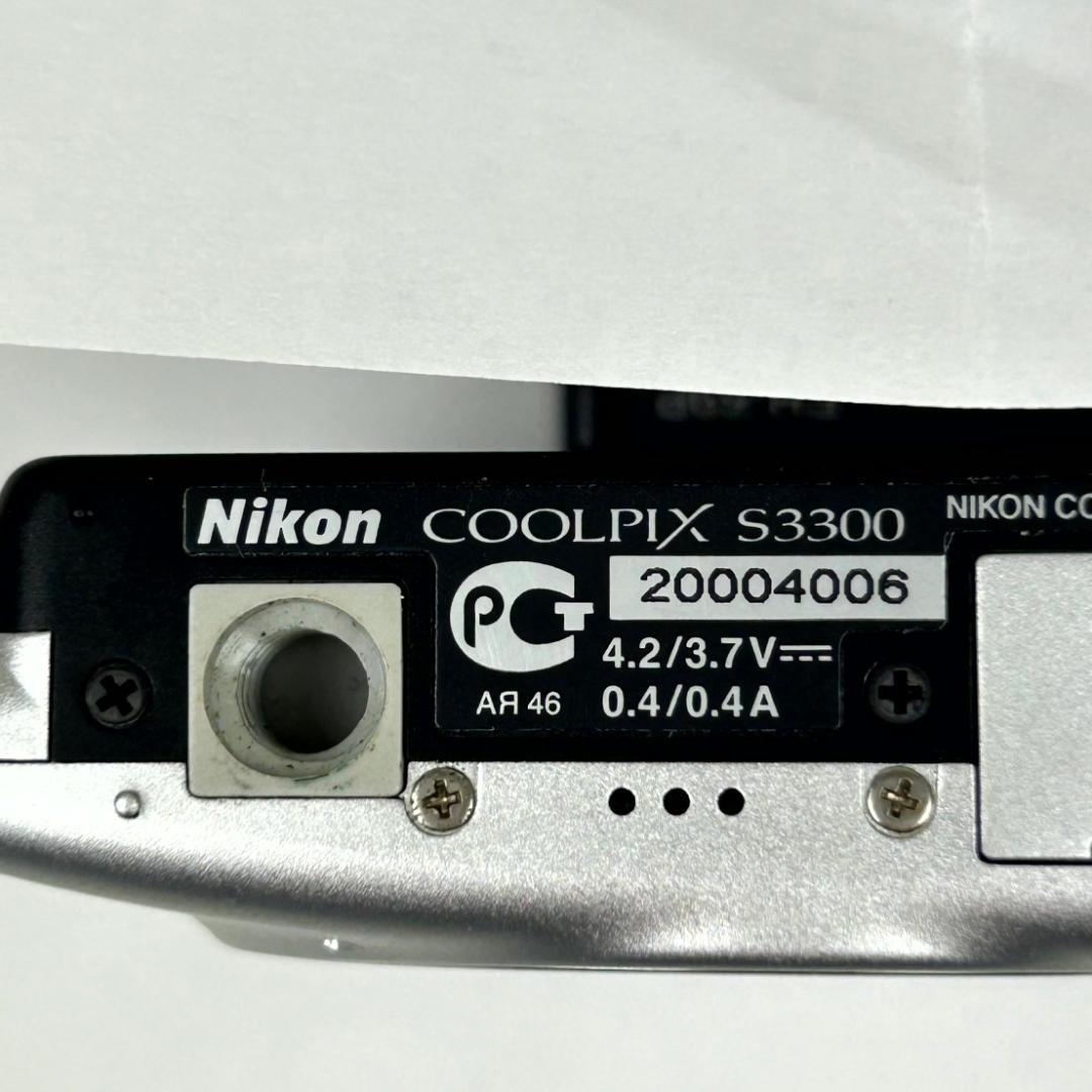 【ジャンク扱い】Nikon COOLPIX S3300 デジカメ　元箱・取説付
