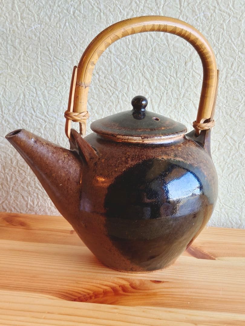 出西窯　古作　丸文土瓶　島根民藝　民芸　土瓶　バーナード・リーチ　濱田庄司