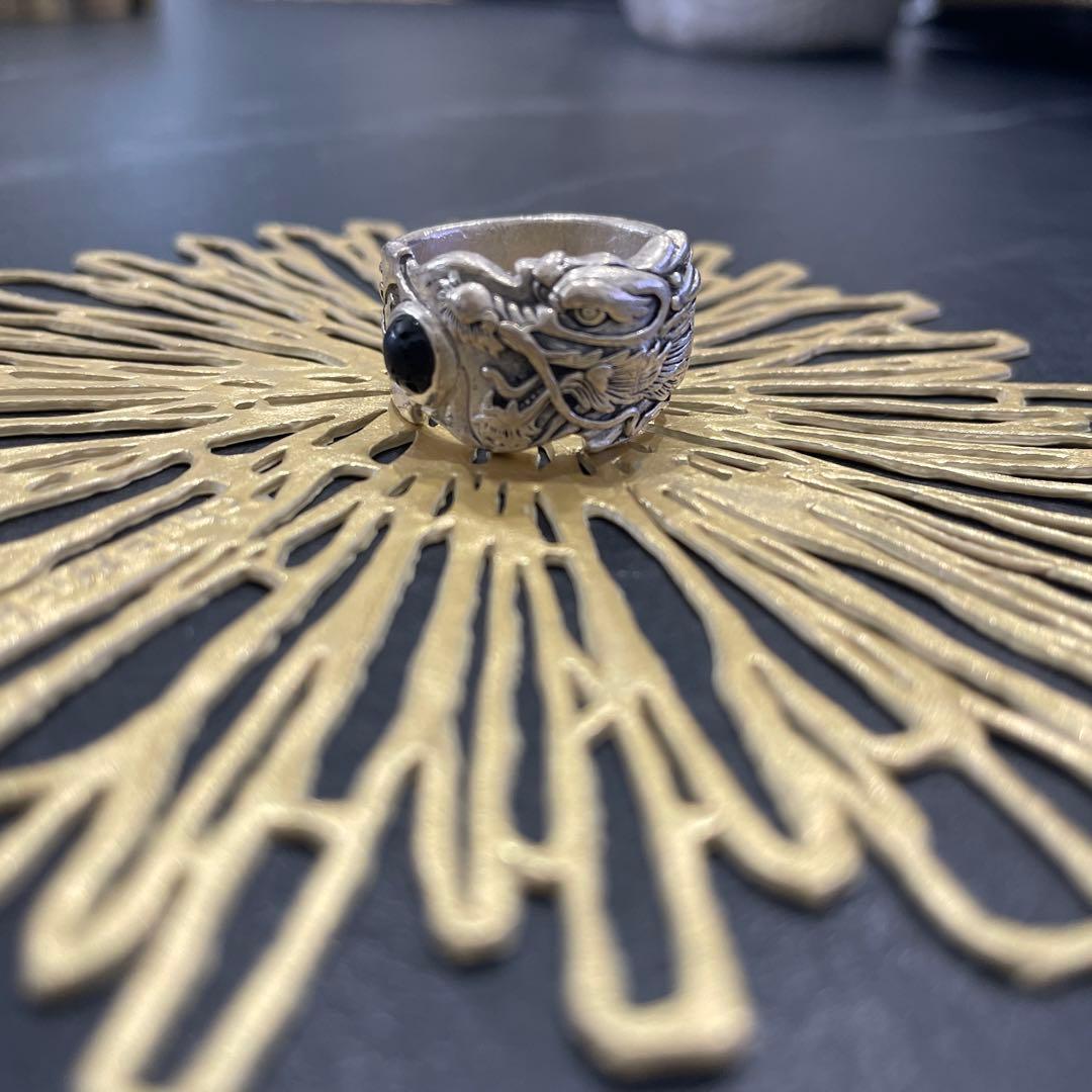 k-smithシルバーリング ブラックストーン