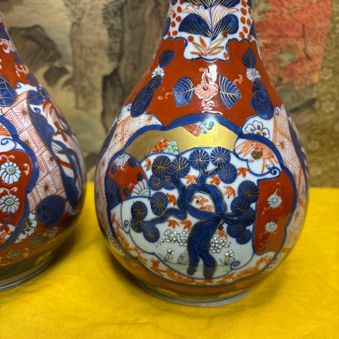 古伊萬里花瓶　2点セット