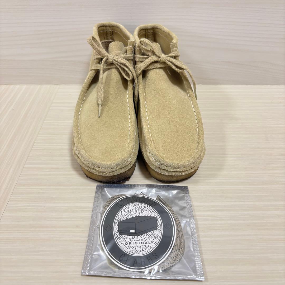 【美品】クラークス ワラビー メープル 25センチ　付属品　新品紐付き