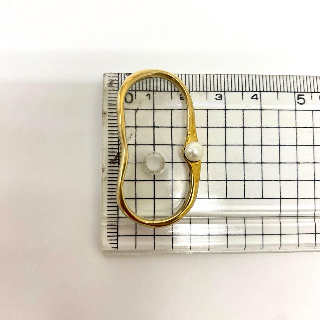 E186 HERNAN HERDEZ ダブルフィンガー リング ゴールド 真鍮