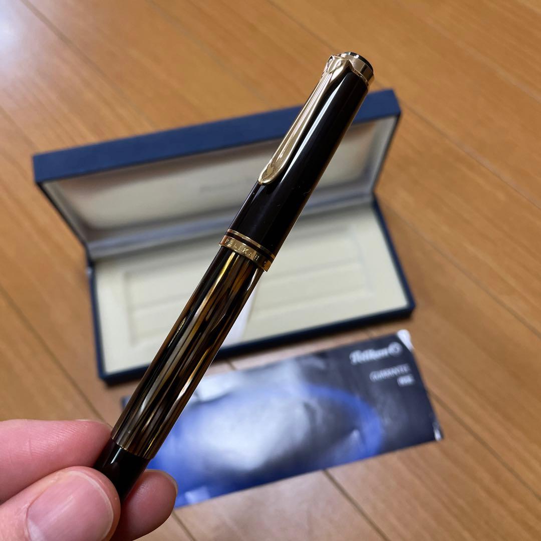 新品未使用 Pelikan ペリカン 万年筆 スーベレーン M400 茶縞
