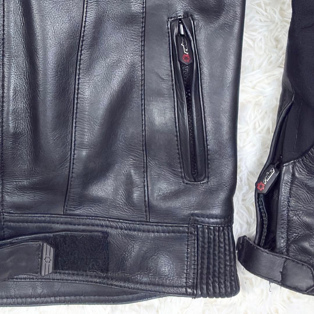 美品　RIDEZ　カウレザー　シングルライダース　レザージャケット　バイカー　L