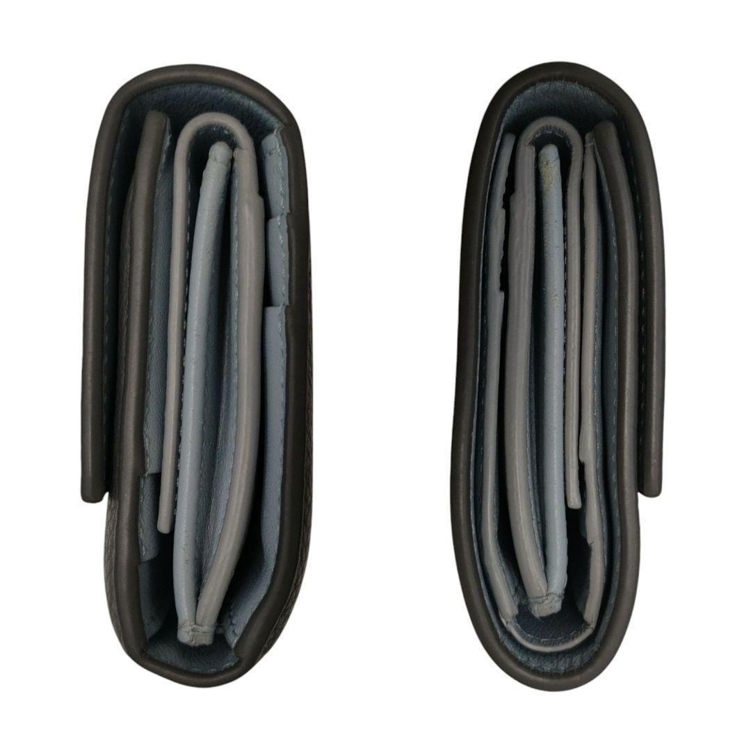 セリーヌ　スモールフォールデットマルチファンクション　グレー　ライトブルー