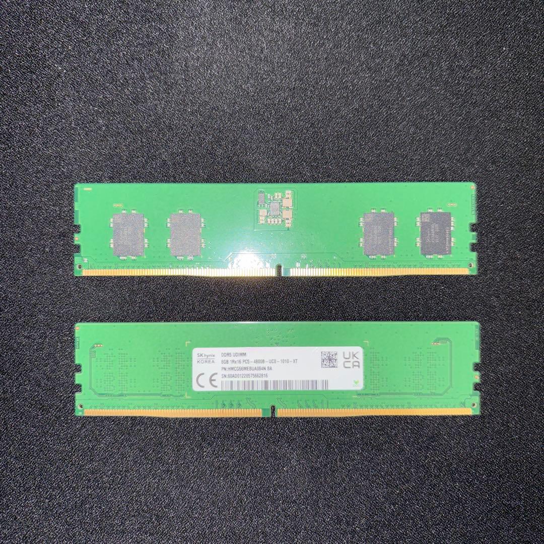 SK hynix DDR5 UDIMM デスクトップメモリ8gb×2