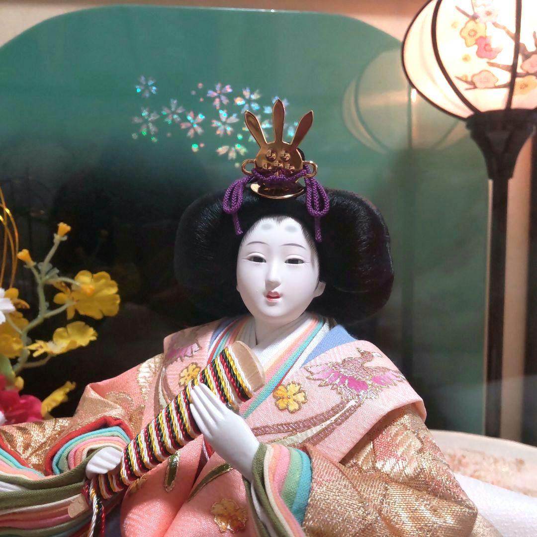 リアきなかも 雛人形 徳川作 三五二人親王 春の舞 ガぼんぼり付 伝統和装