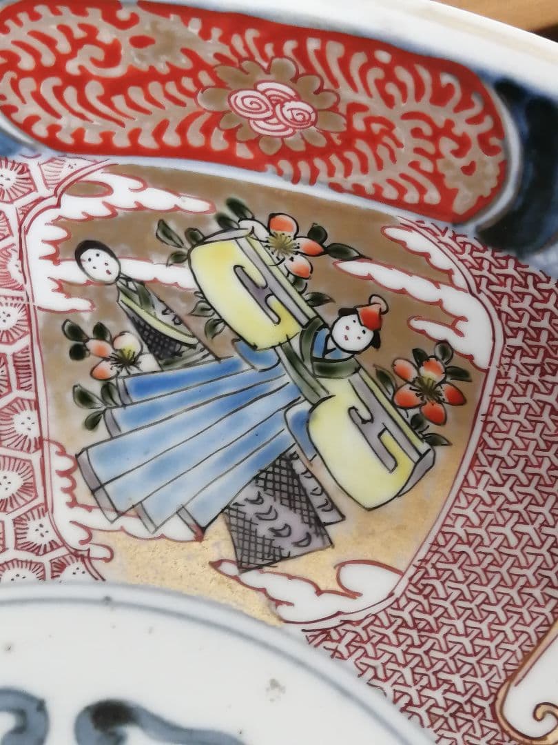 ㉗古伊万里　色絵鉢　二重高台　麒麟　鉢