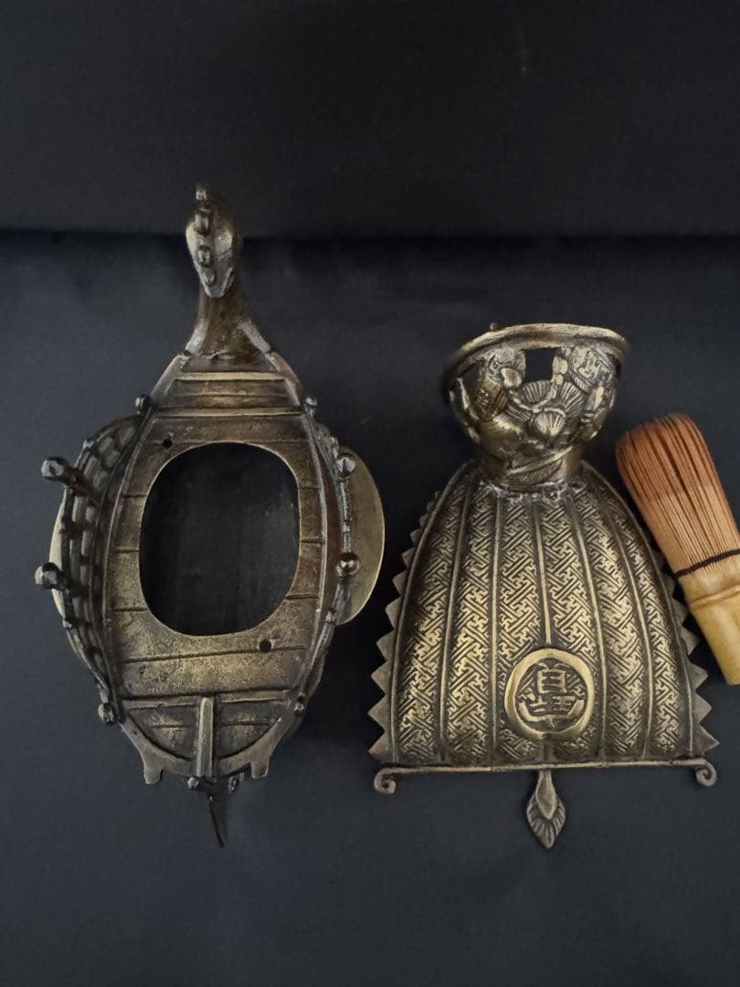 香炉 鳳凰型 宝船 銅製 彫刻 置物 開運 風水 骨董 インテリア　アンティーク