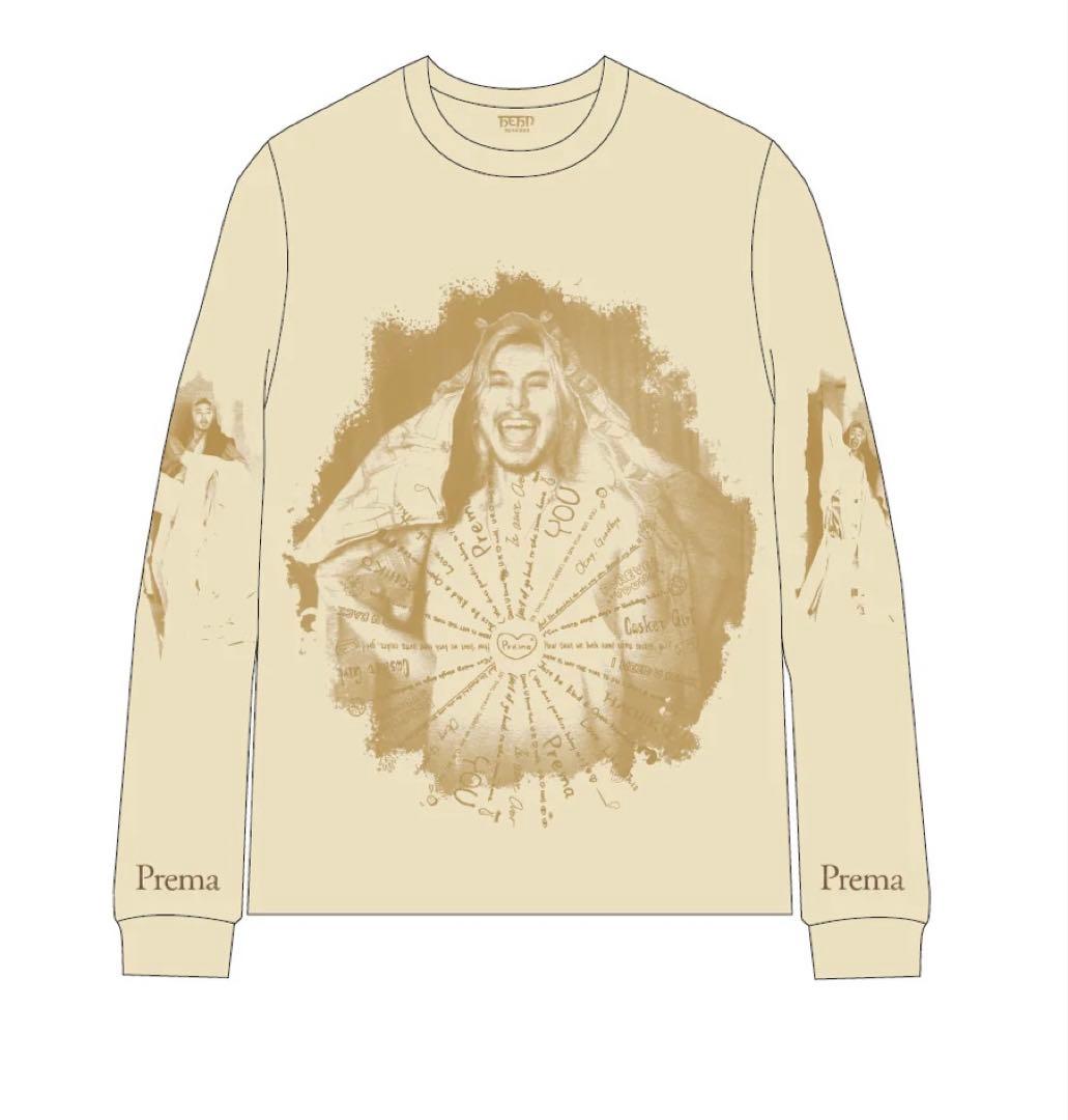 藤井風 FujiiKaze ロンT プレマ長袖ベージュLロングTシャツおまけ付き