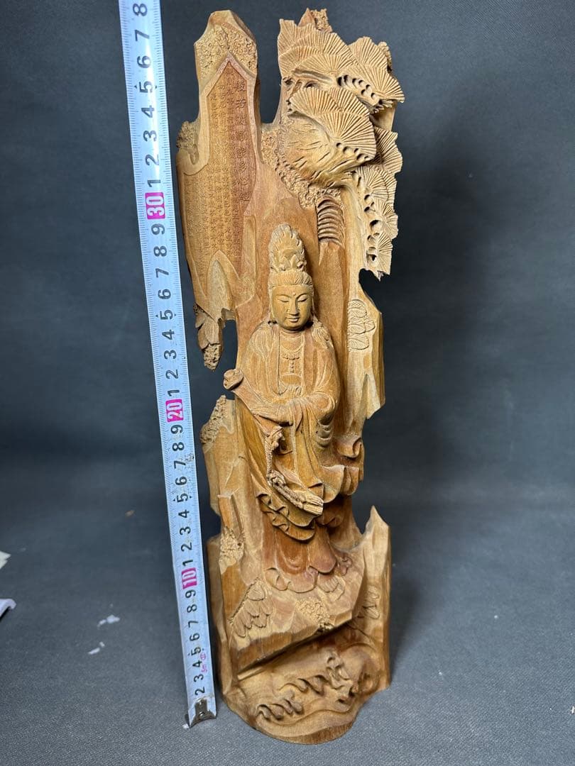 白檀　観音　木彫り　仏教美術　仏像 骨董 木像　木製　仏教　密教　置物　骨董