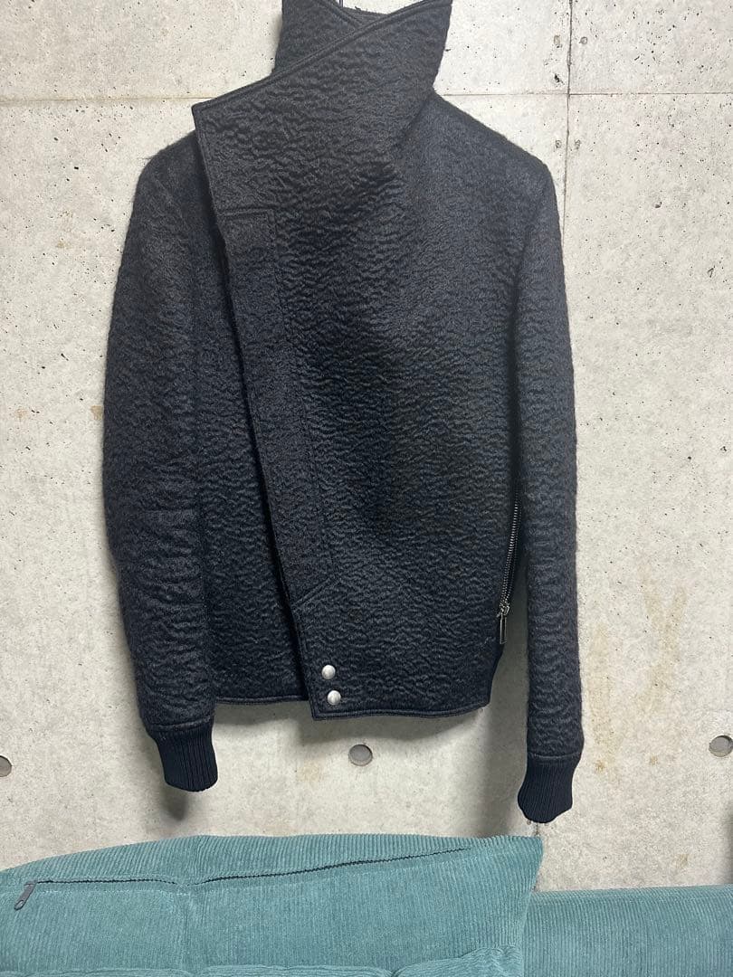 Dior Hommeディオールオム 09awモヘヤ混ラップブルゾン44◆ブラック