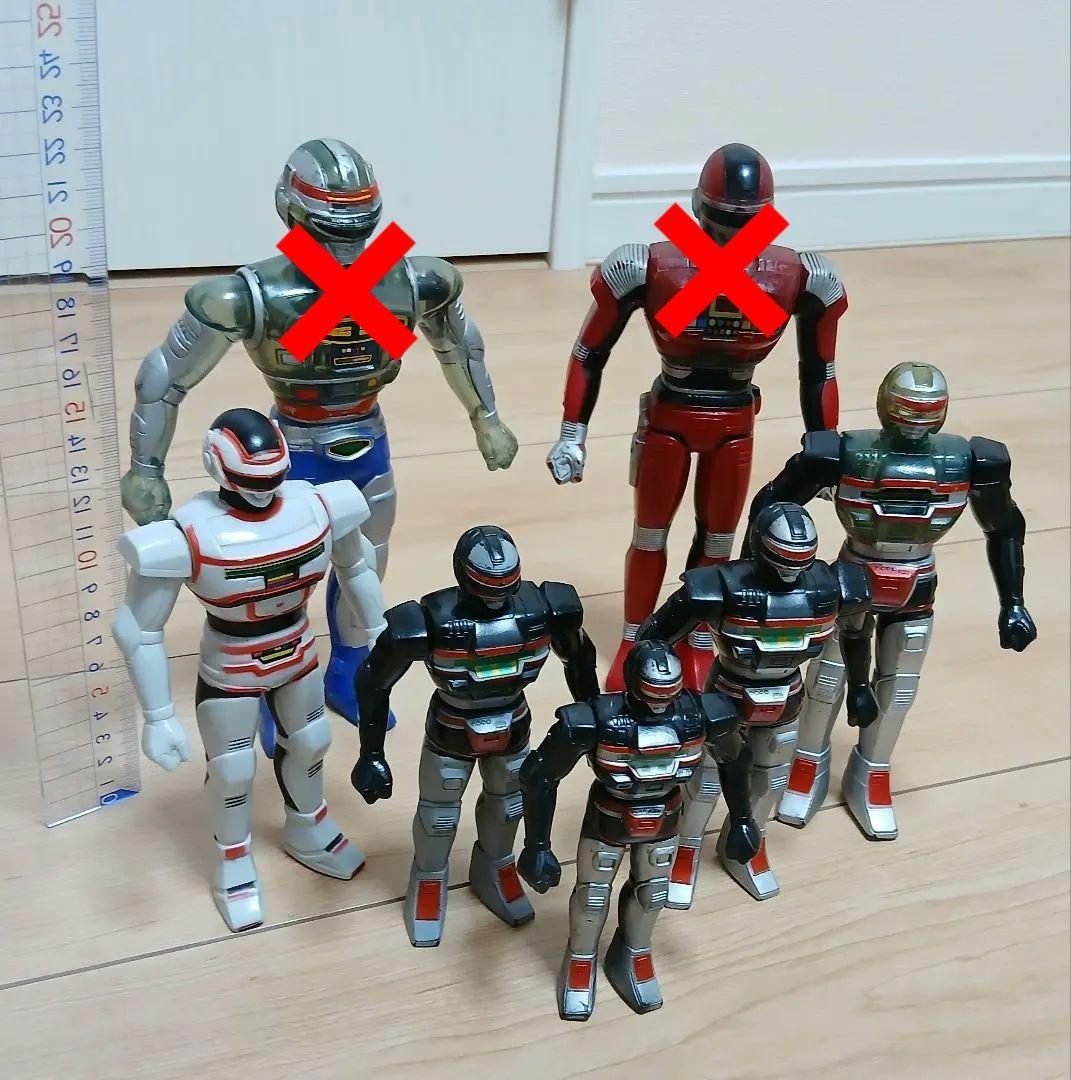 当時物 ソフビ人形 宇宙刑事シャリバン シャイダー ジャスピオン スピルバン